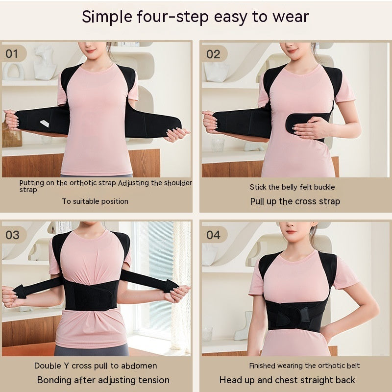 Postivra posture corrector brace for improving posture and reducing back strain